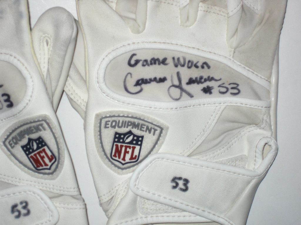 Cameron Lawrence Dallas Cowboys Game Worn Gloves