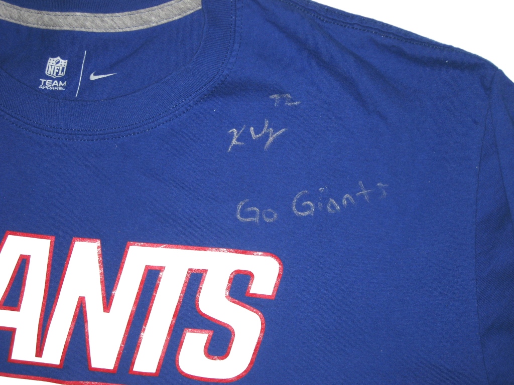 Kerry Wynn 2018 Training Worn & Signed Official New York Giants #72 Long  Sleeve Nike Dri-Fit XXL Shirt - Big Dawg Possessions