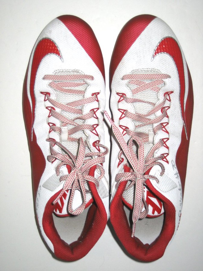 red and white nike cleats