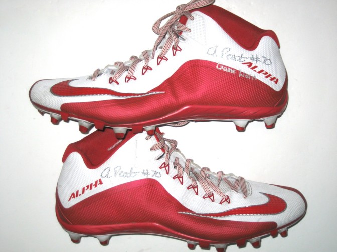 red and white nike cleats