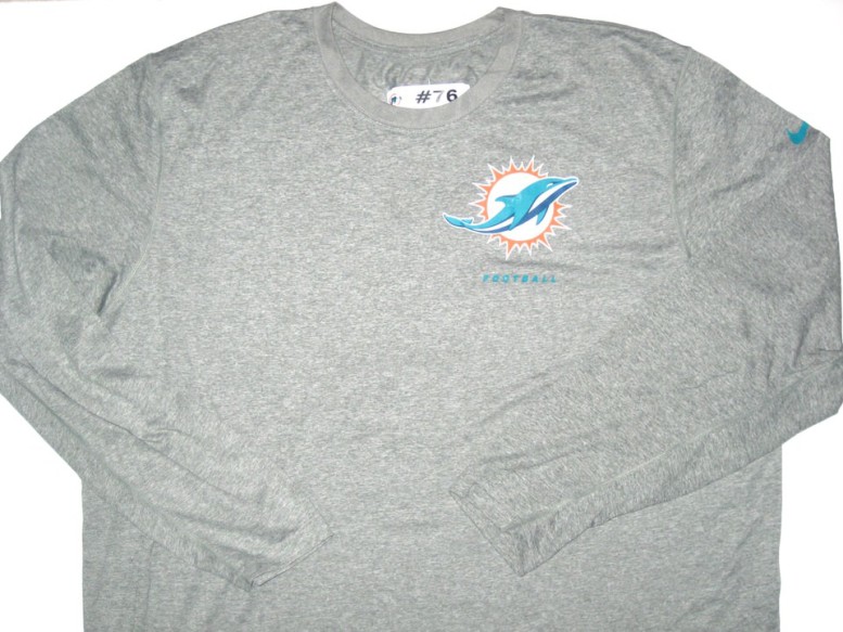 AJ Francis Training Worn Miami Dolphins #76 Shirt