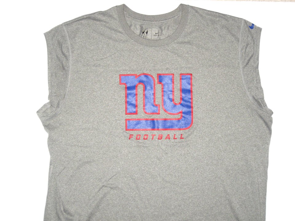 Kerry Wynn Training Worn & Signed Gray New York Giants Long Sleeve Nike  Shirt - Big Dawg Possessions