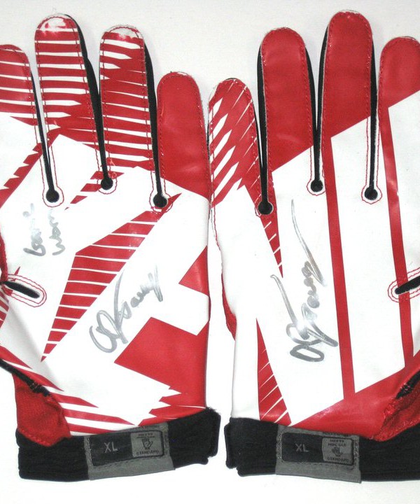 red and black nike gloves