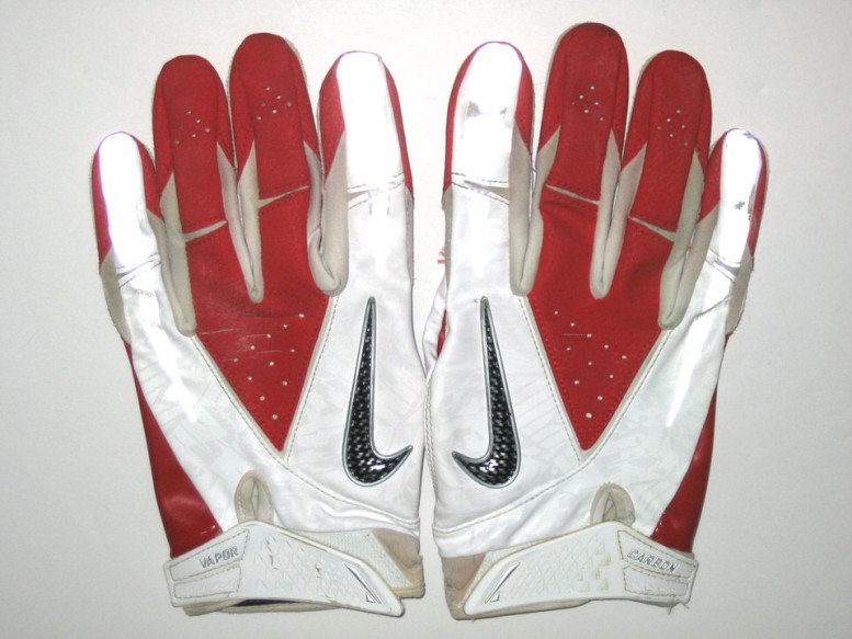 AJ Tarpley Stanford Cardinal Game Worn & Signed Red & White Nike Gloves ...