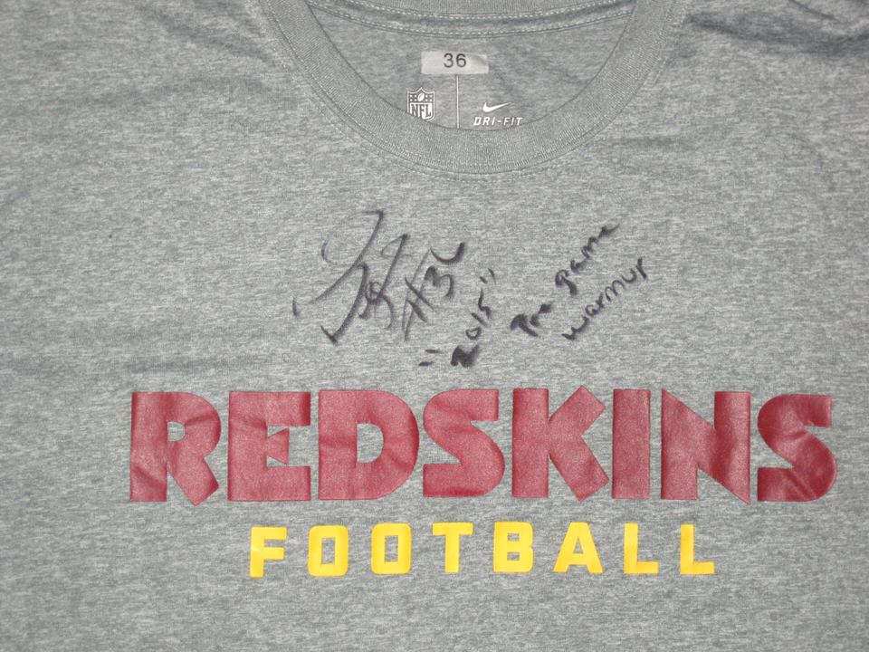 Darrel Young Travel Worn & Signed Official Washington Redskins Nike Dri-Fit  XL Polo Shirt - Big Dawg Possessions