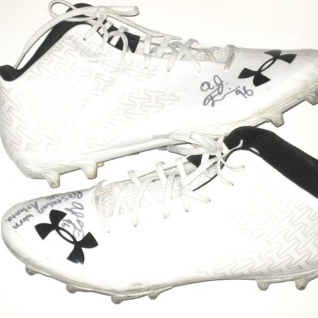 AJ Francis Miami Dolphins Game Worn & Signed White & Black Under Armour  Cleats - Worn Vs Atlanta Falcons! - Big Dawg Possessions