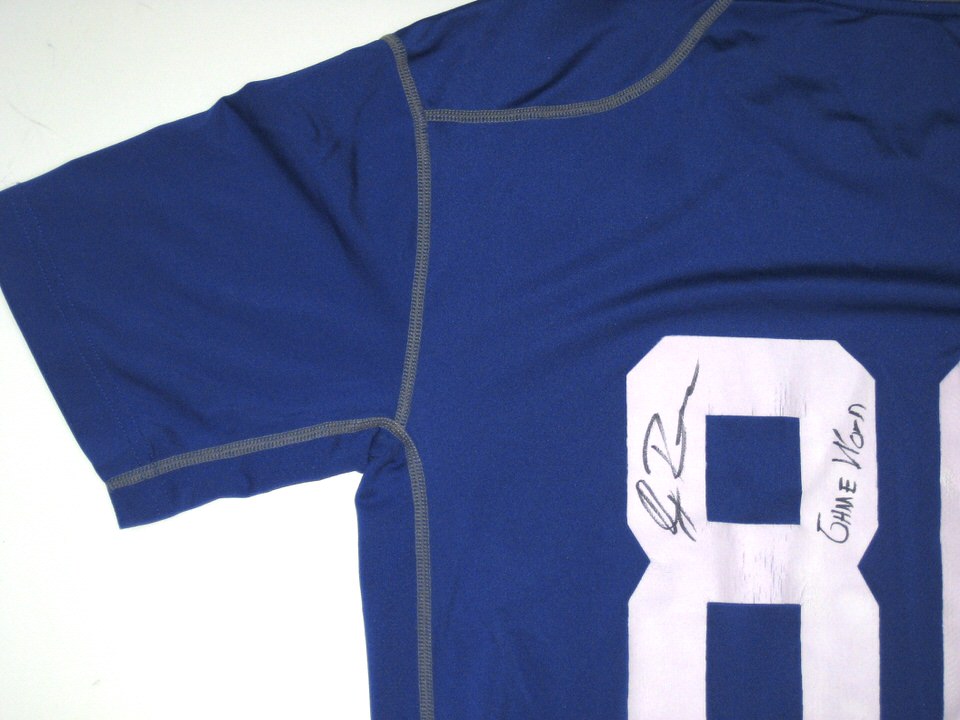 David Reeves Game Worn & Signed Duke Blue Devils Football #80 Nike Pro  Combat Compression XXL Shirt