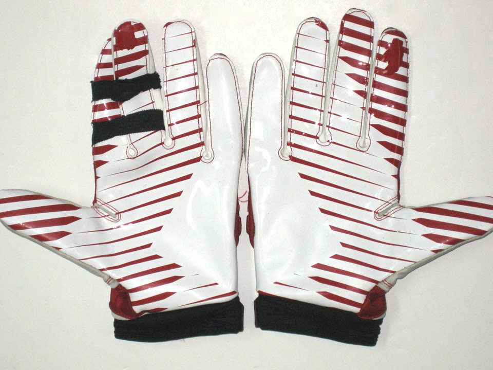 Jay Bromley Game Worn New York Giants Logo Nike Gloves