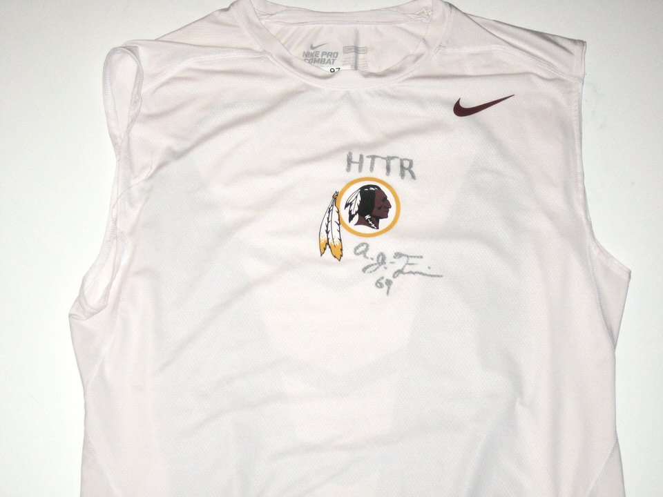 Kneden Getuigen Begrafenis AJ Francis Player Issued & Signed Washington Redskins #97 Nike Pro Combat  Compression 3XL Sleeveless Shirt - Big Dawg Possessions