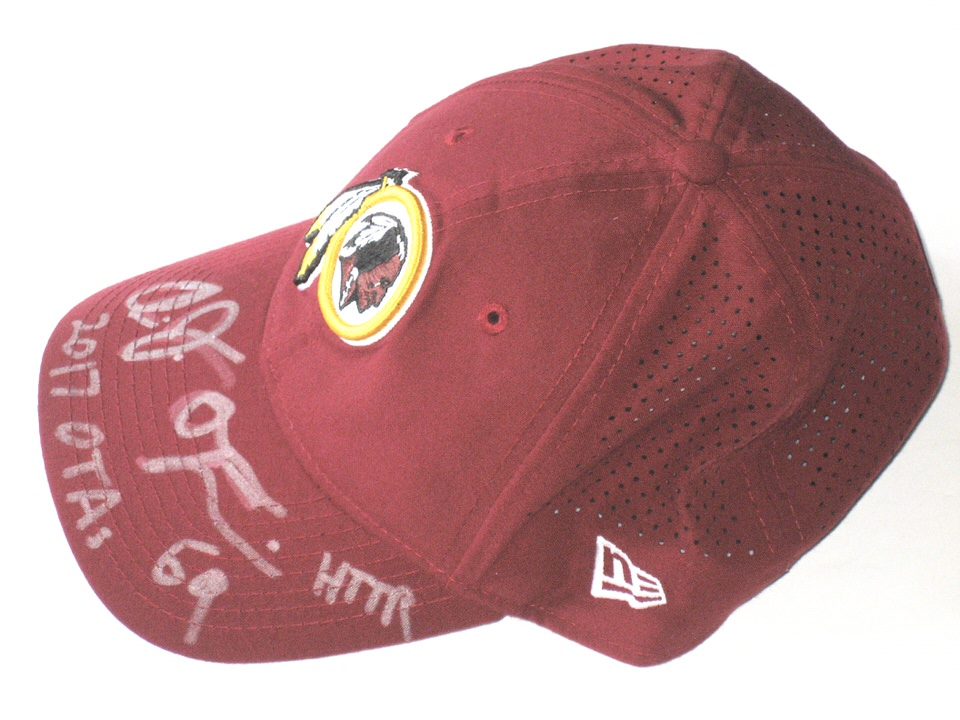 AJ Francis 2017 Sideline Worn & Signed Washington Redskins New Era 39THIRTY  Hat - Big Dawg Possessions