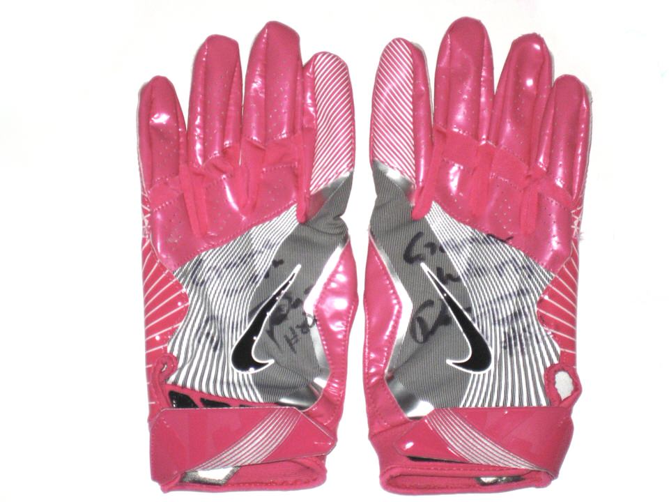 Darren Fells Arizona Cardinals Game Worn & Signed Pink Breast Cancer  Awareness Nike Gloves - Big Dawg Possessions
