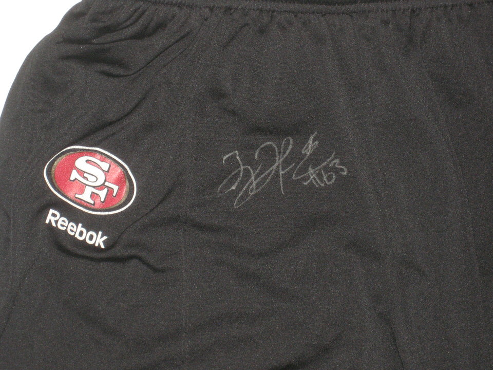 Tony Jerod-Eddie Training Worn & Signed Black San Francisco 49ers #63  Reebok Sweatpants – Cut Into Shorts! - Big Dawg Possessions