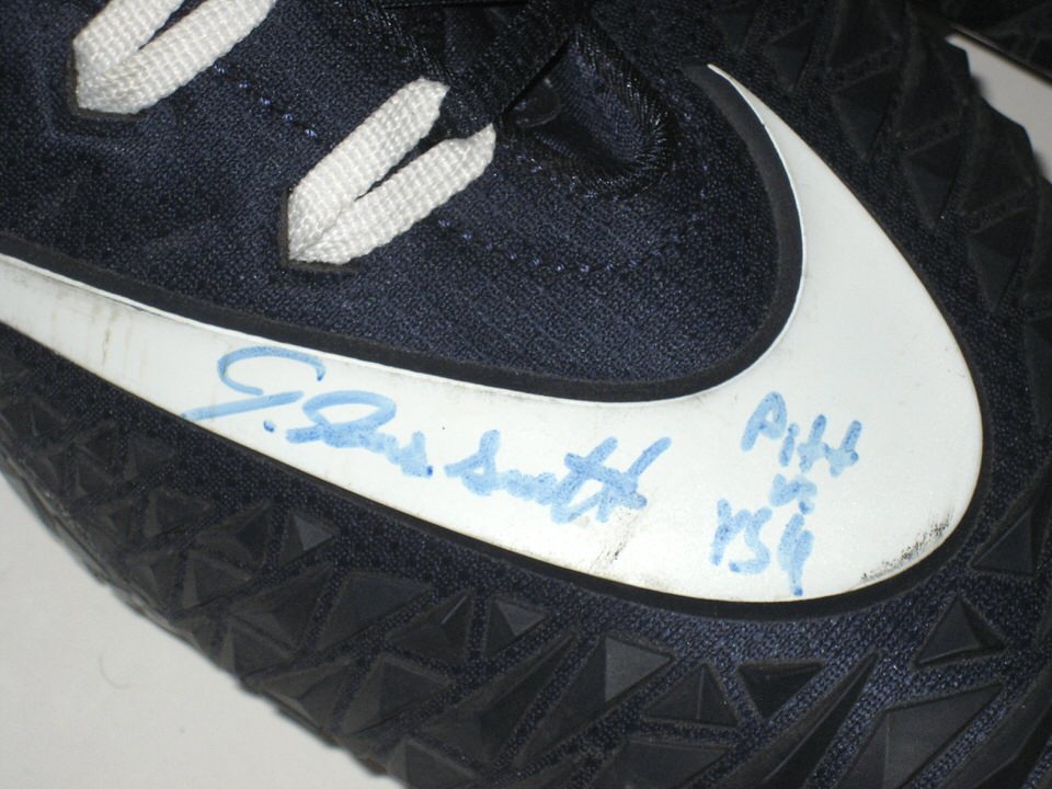 Jaryd Jones-Smith Pittsburgh Panthers Training Worn & Signed White, Blue &  Gray Nike Pegasus Shoes - Big Dawg Possessions