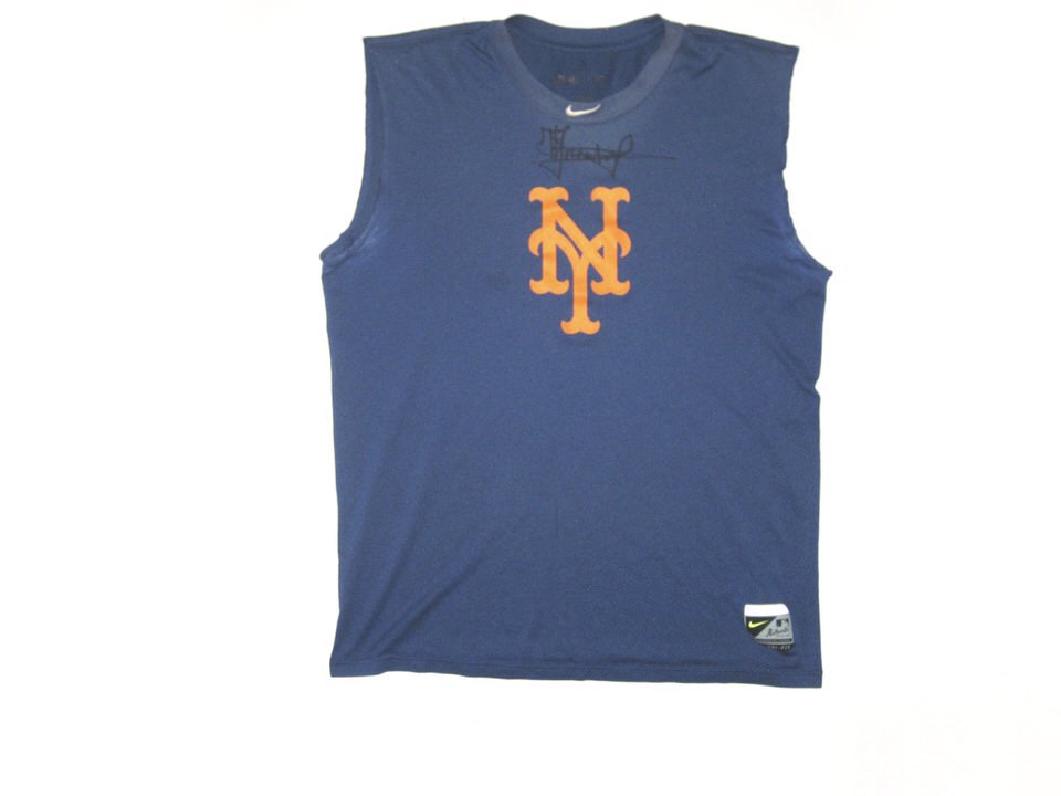 Shervyen Newton 2018 Game Worn & Signed Official New York Mets Baseball  Nike Dri-Fit Shirt