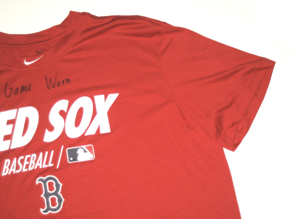 Matthew Gorst Game Worn & Signed Official Boston Red Sox Baseball Nike  Dri-Fit XL Shirt