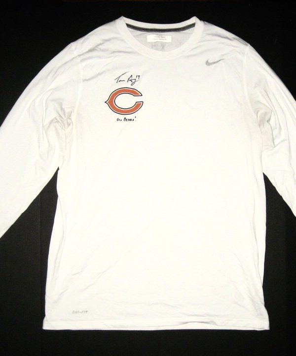 chicago bears white long sleeve shirt