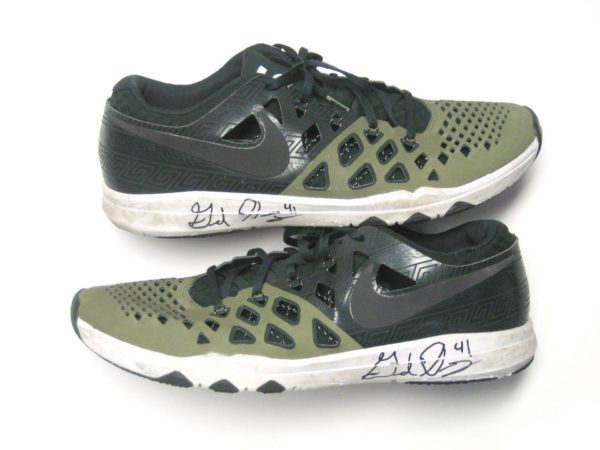 Gerald Owens Team Issued & Signed Official Michigan State Spartans Nike Train Speed 4 Week Zero Shoes