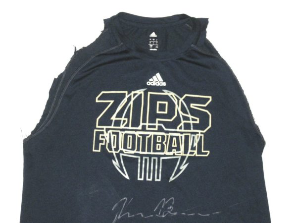 Kyron Brown Game Worn & Signed Official Akron Zips Football Adidas Climalite Shirt