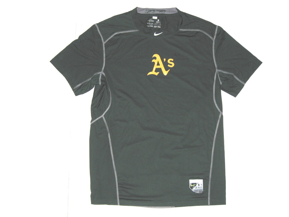 Oakland A’s Athletics Nike Game Used Shirt XL #18 Long Sleeve