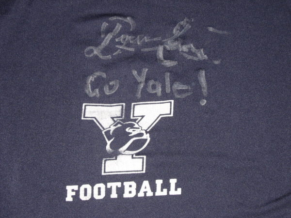 Dieter Eiselen Practice Worn & Signed Official Blue Yale Bulldogs Football Under Armour HeatGear 3XL Shorts