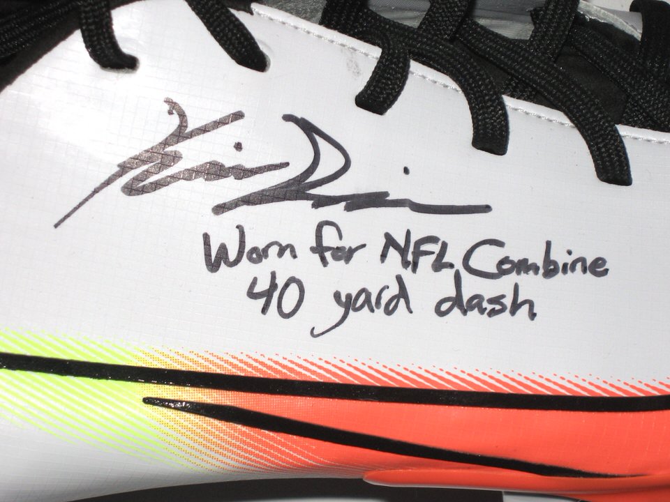 Kevin Davidson 2020 NFL Combine Worn & Signed Nike Vapor Edge