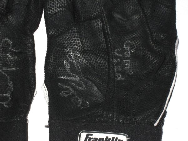 Dario Pizzano 2020 Winnipeg Goldeyes Game Worn & Signed Black & White Franklin Batting Gloves