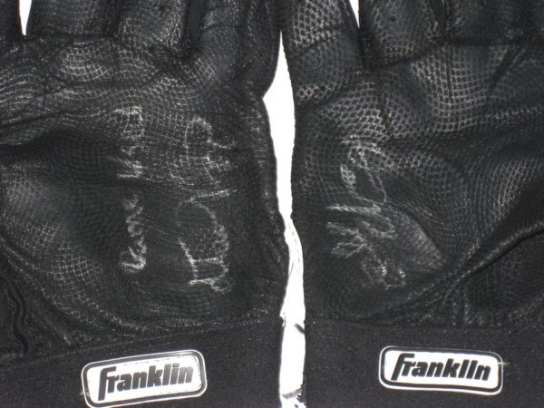 Dario Pizzano 2020 Winnipeg Goldeyes Game Worn & Signed Black & White Franklin Batting Gloves