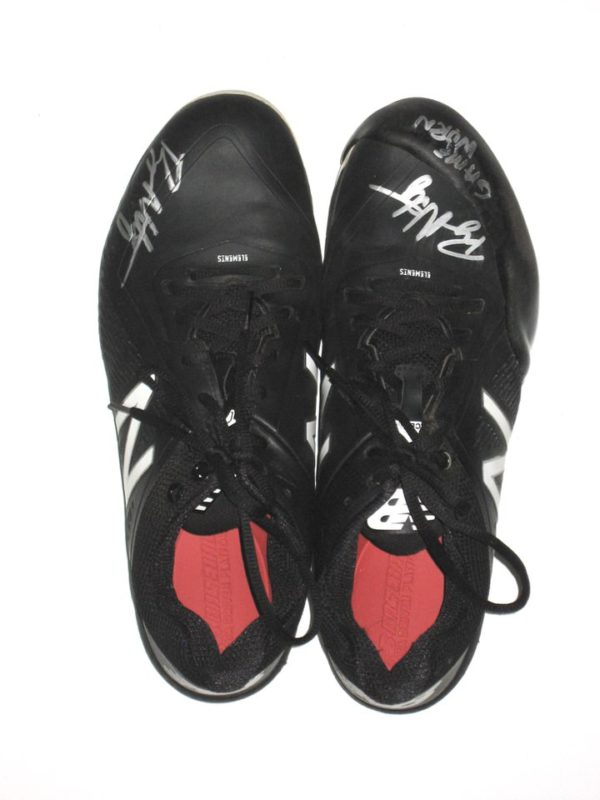 Ryan Nutof 2019 Chattanooga Lookouts Game Worn & Signed Black & White New Balance Cleats