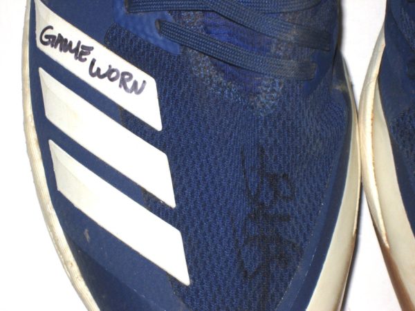 Bryce Hensley 2019 Lexington Legends Game Worn & Signed Blue, Black & White Adidas Cleats