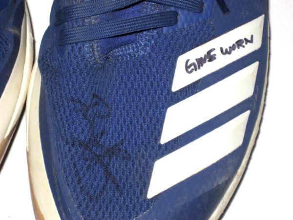 Bryce Hensley 2019 Lexington Legends Game Worn & Signed Blue, Black & White Adidas Cleats