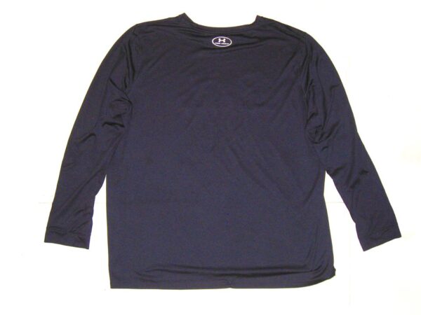 Dieter Eiselen Practice Worn & Signed Official Blue Yale Bulldogs Football Long Sleeve Under Armour 2XL Shirt