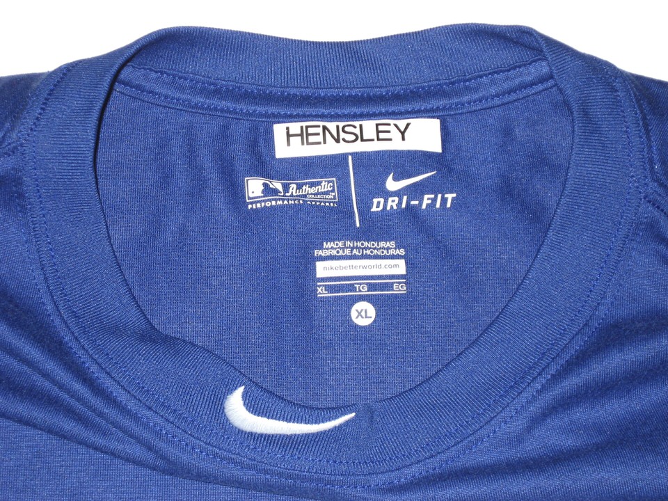 Bryce Hensley 2020 Game Worn & Signed Official Blue & Gray Kansas City  Royals Nike Pro Dri-Fit XXL Shirt