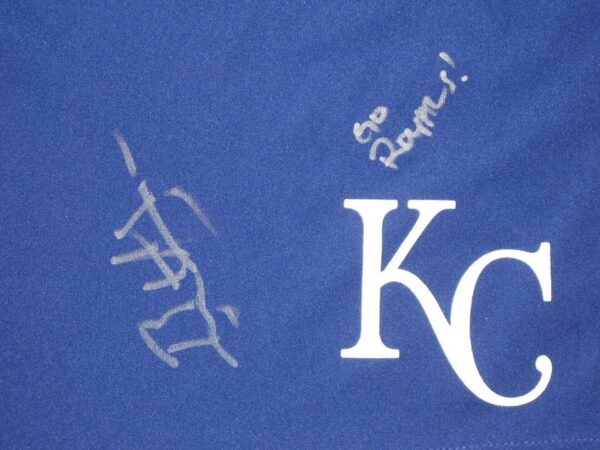 Bryce Hensley 2020 Practice Worn & Signed Official Blue Kansas City Royals Nike Dri-Fit XXL Shorts