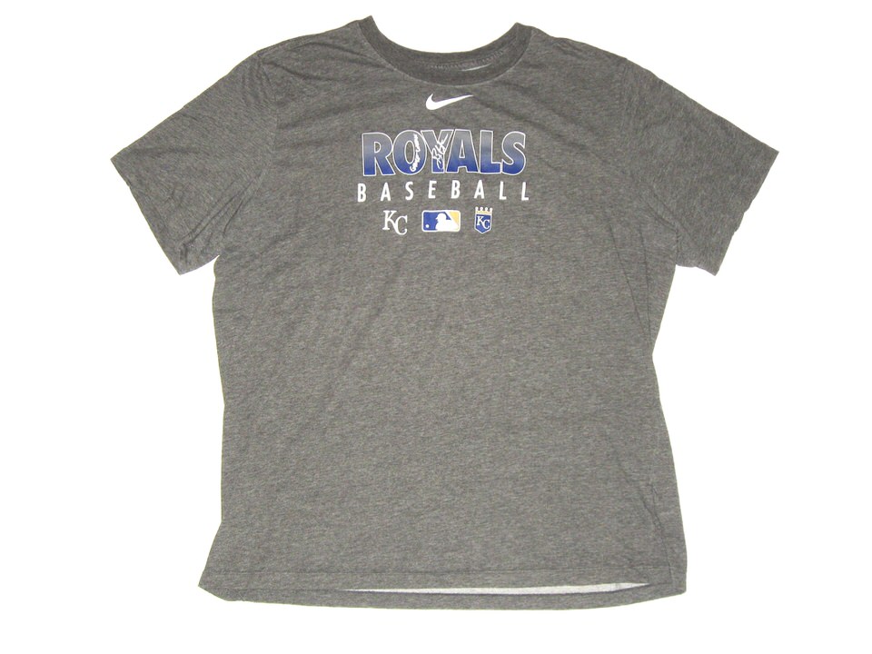 Bryce Hensley 2020 Game Worn & Signed Official Blue & Gray Kansas City  Royals Nike Pro Dri-Fit XXL Shirt - Big Dawg Possessions