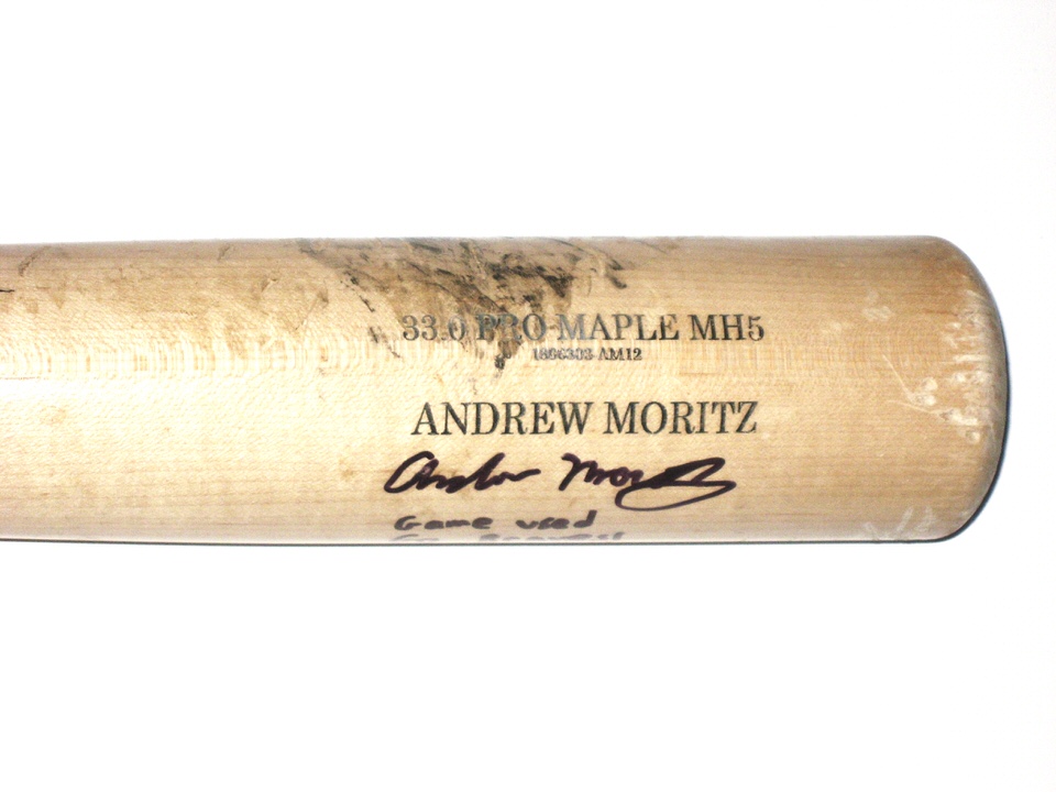 Andrew Moritz 2022 Mississippi Braves Game Used & Signed Old Hickory Maple  Baseball Bat - CRACKED