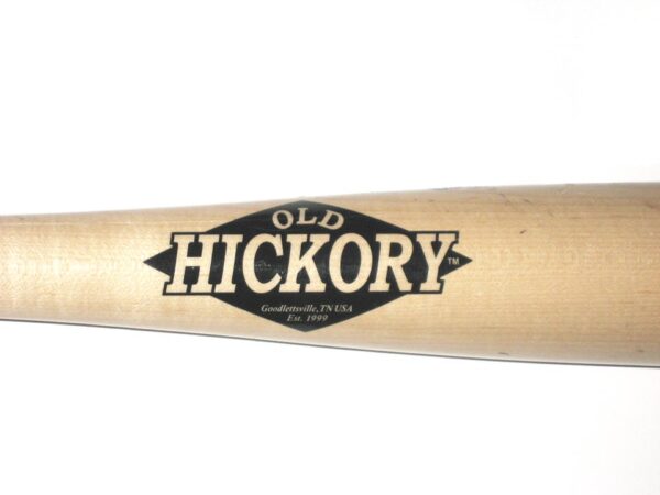 Andrew Moritz 2019 Florida Fire Frogs Game Used & Signed Pro Model MH5 Old Hickory Maple Baseball Bat – Cracked