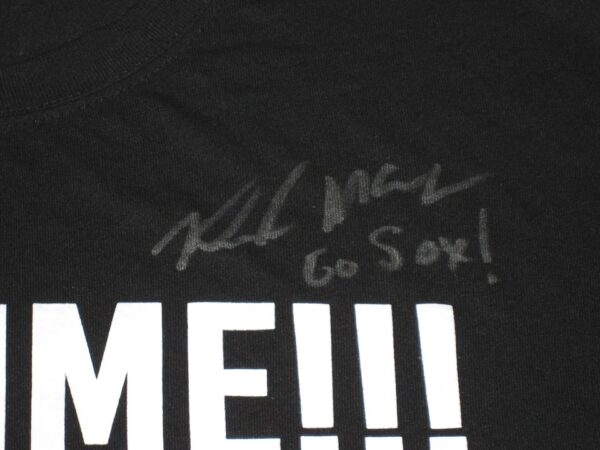 Kade McClure Team Issued & Signed Black & White Chicago White Sox IT'S TIME!!! Shirt