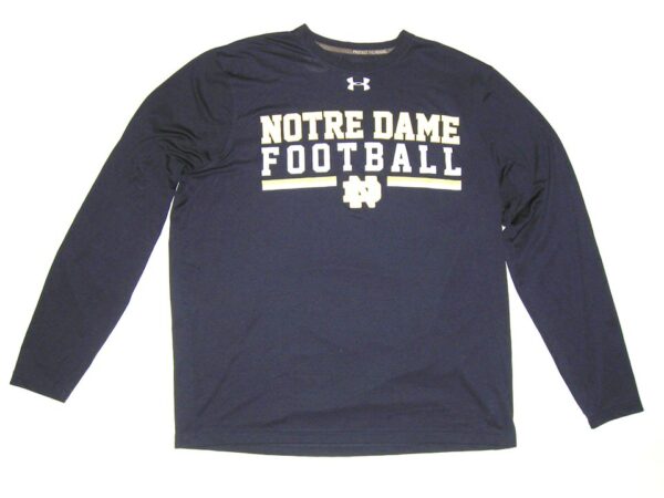 Scott Daly Player Issued Official Notre Dame Fighting Irish #61 Long Sleeve Under Armour XL Shirt