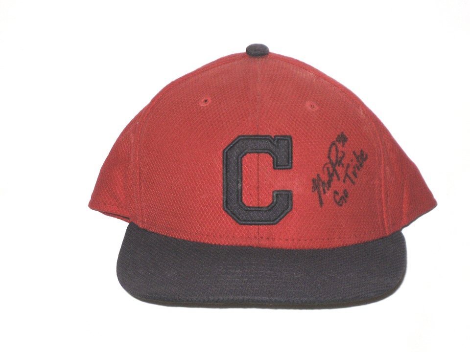 Mike Papi 2018 Spring Training Worn & Signed Official Red & Blue Cleveland  Indians New Era 59FIFTY Hat - Big Dawg Possessions
