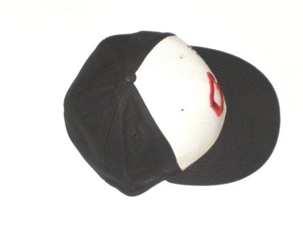 Mike Papi 2019 Spring Training Worn & Signed Official White, Red & Black Cleveland Indians New Era 59FIFTY Hat