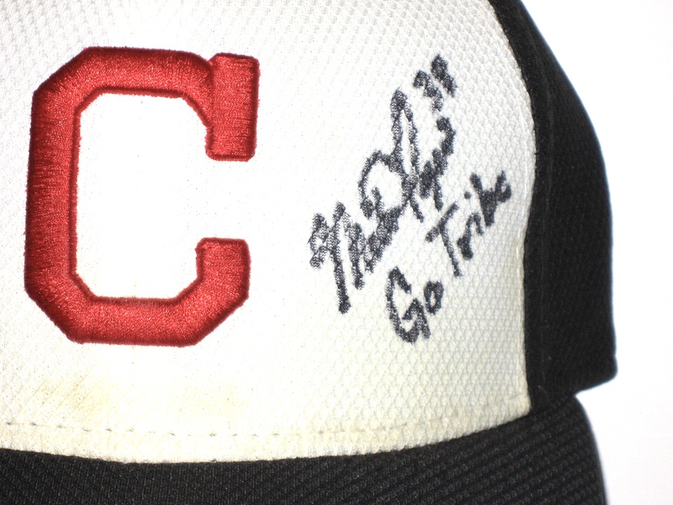 Mike Papi Team Issued & Signed Official White Cleveland Indians