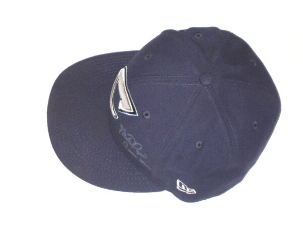 Mike Papi Game Worn & Signed Official Navy Columbus Clippers New Era 59FIFTY Hat