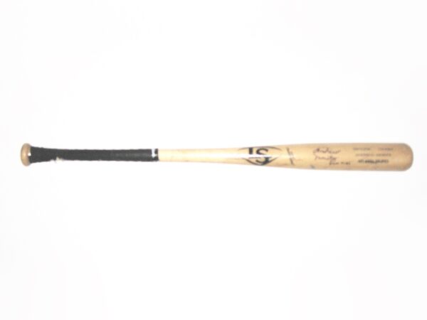 Andrew Moritz 2019 Florida Fire Frogs Game Used & Signed Louisville Slugger C243M Baseball Bat – Cracked