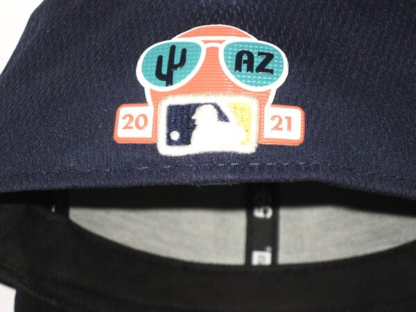 Bowden Francis Game Worn & Signed Milwaukee Brewers 2021 Spring Training New Era 59FIFTY Hat - Worn at Alternate Site!