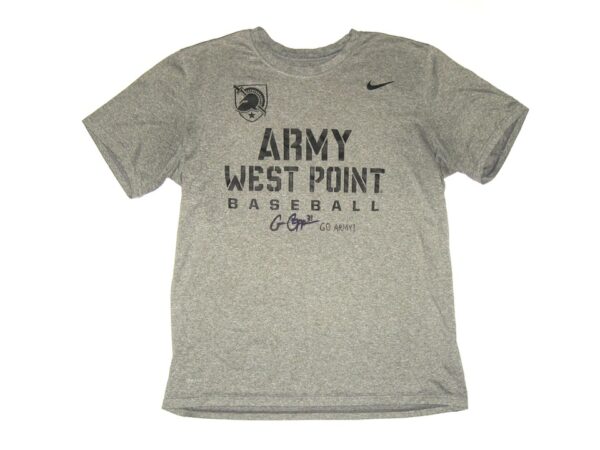 Cam Opp Team Issued & Signed Army Black Knights West Point Baseball Nike Dri-Fit Shirt