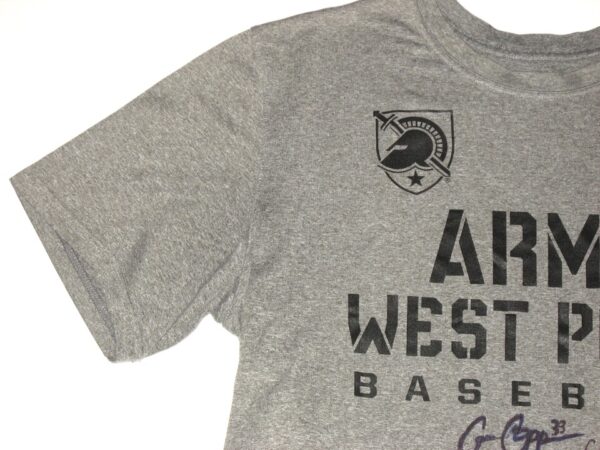 Cam Opp Team Issued & Signed Official Grey Army Black Knights West Point Baseball Nike Dri-Fit Shirt