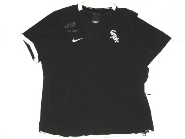 Hunter Schryver Player Issued & Signed Official Black Chicago White Sox 86 Schryver Short Sleeve Nike XL Pullover Jacket