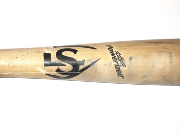 Mike Papi 2017 Akron Rubber Ducks Game Used & Signed Louisville Slugger Baseball Bat – Cracked