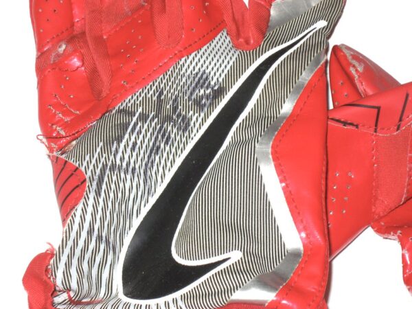 Drew Himmelman Illinois State Redbirds Game Worn & Signed Red, Grey & Black Nike Gloves