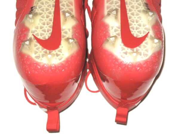 Drew Himmelman Illinois State Redbirds Game Worn & Signed Red & White Nike Force Savage Cleats